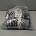 Snuggle Sac Checkered Throw Blanket, Black Fluffy Faux Fur Reversible Soft Microfiber Warm Throw Blankets for Couch,Sofa,Travel,Cozy Lightweight Striped Blankets for Women,Heather Black,50x60 inches