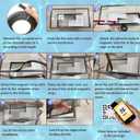 7.5 FT DIY Magnetic Fish Aquarium Anti-Jumping Net Cover, Mesh Screen Netting for Top Cover, Lid Prevents Reptiles From Jumping Out