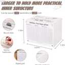 Piggy Bank for Kids and Adults, Wooden Money Saving Box for Cash, Unbreakable Piggy Bank for $10000 $5000 $3000 $1000 $800 $500 Target Money Saving Challenge.(White)