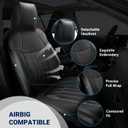 RAV4 Seat Covers for Toyota RAV 4 2019 2020 2021 2022 2023 2024 2025 Hybrid LE/XLE/XLE Premium/Limited/Woodland Edition (Not for Gas & XSE/SE Hybrid) Faux Leather Car Seat Covers Full Set - Black