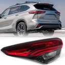 Huray Left Outer Tail Light for Toyota Highlander 2020-2023 Driver Side Taillight Lamp Assembly Replacement for TO2804156 815600E230
