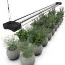BoostGro LED Grow Light Full Spectrum 5000K Daylight + 660nm Red Linkable Indoor Plant Lighting Fixture Tubes (4 FT, Black)