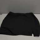 Verdusa Women's Faux Leather Mini Shorts Wide Leg Micro Shorts with Pockets Party Outfits Black, Large