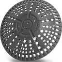 Shower Drain Hair Catcher, 5.5in Shower Hair Catcher Large Premium Silicone Drain Protector Strainer, Shower Drain Cover for Shower Room, Floor Drain, Bathroom Sink, Dark Grey