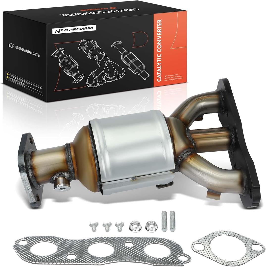 A-Premium Rear Exhaust Manifold Catalytic Converter with Gasket Kit Direct-Fit Compatible with Mitsubishi - 2007-2013 - Outlander 3.0L, E.P.A. Compliant