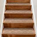JOENIE Non-Slip Stair Treads for Wooden Steps, 8x30 in Indoor Carpet Stair Rugs, Washable & Easy Peel-Stick Installation, Safe Non-Slip Stair Covers for Home, Kids, Pets & Seniors (Beige, 4pc)