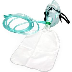 2Pack Adult Non-Rebreather Oxygen Mask with Reservoir Bag - Size L