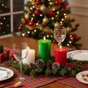 3 Pcs Flameless Candles Battery Operated Wax LED Flickering Flameless Pillar Candles with Remote for Halloween Christmas Home Wedding Autumn Decor(White,Red,Green)