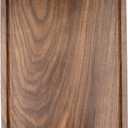 Bamber Wood Serving Tray Wooden Decorative Coffee Tea Platter Whole-Piece Black Walnut 13.4 x 9 Inches