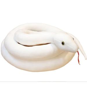 OUKEYI Giant Snake Teddy Stuffed Animal, 79Inch /200cm White Snake PlushToy Stuffed Animal, Snake Pillow Doll Toys Fake Snake Home Halloween Decorations Plushy Gifts for Kids Birthday