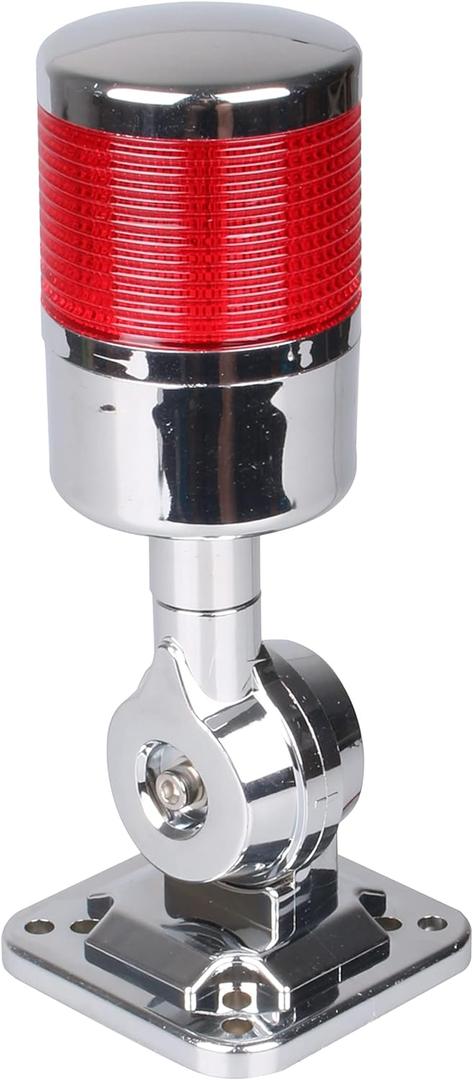 110V to 220V LED Stack Tower Lights, Industrial Warning Lights, Andon Lights, Column Signal Tower Indicator Lamp Beacon, Continuous/Flashing Light Switchable, 1 Layer (Without Buzzer) (Red)