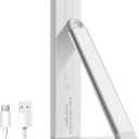 1 Pack Under Cabinet Lights Motion Sensor Closet Lighting Always-on LED Closet Lights Wireless USB Charging,LED Rechargeable Light Bar Night Light for Wardrobe, Kitchen, Stairs