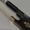 Viotti Carbon Fiber Violin Bow, Hand Crafted by Professional Violin & Bow Makers, Strong, Stiff & Well Balanced, Made with Mongolian Horse Hair, For Violinists & Fiddlers of All Skill Levels (Fleur de lis)