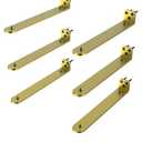 Floating Shelf Bracket, 10 Inch 6PACK Gold Heavy Duty Shelf Bracket,Hidden Shelf Brackets 1/5 in Thick,L Brackets Support for Shelves,Suitable for Kitchen, Study Or DIY,Holds Over 160lb+