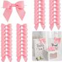 36 PCs 4.5 Inch Pink Bow Grosgrain Ribbon Bows for Gift Wrapping, Gift Bows for Presents, Pink Bow Party Decorations, Twist Tie Bows for Baby Shower, Wedding, Easter, Birthday Party
