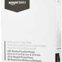 Amazon Basics Multipurpose Copy Printer Paper, 8.5 x 11 Inches, 20 lb, 1 Ream, (500 Sheets), 96 Bright, White, Pack Of 2