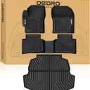 OEDRO Upgraded Floor Mats & Cargo Mat Fit for Toyota Corolla 2026-2020, TPE All-Weather Custom Fit Corolla Car Mats 1st & 2nd Row with Cargo Liner Full Set Automotive Accessories, Black