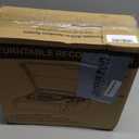 Vinyl Record Players Vintage Turntable with Speakers Belt-Driven Turn Tables Support 3-Speed, Bluetooth Wireless Playback, Headphone, AUX-in, RCA Line LP Phonograph Auto Stop Retro Black