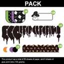 2Pack 4Ft DIY Halloween Bulletin Board Decorations Ghosts Cutouts Boo from Our Crew with 100 Glue Point Dots for Bulletin Board Classroom Decoration School Home Holiday Party Decor