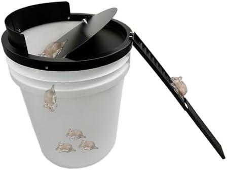 Bucket Lid Mouse Trap Metal 5 Gallon Bucket lid,Strong Metal Material That Cannot be Bitten, auto Reset, Repeat Catch, Indoor Outdoor, (1pack)