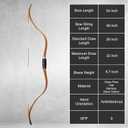 AF Archery 54" Tatar Recurve Bow Traditional Horse Hunting Bow (Oak,20lb)