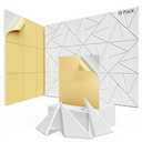 18 pack Acoustic Panels With Self-Adhesive, 12"X 12"X 0.4"Sound Proof Foam Panels, Sound Panels High Density, Soundproof Wall Panels for Home Studio Office-White