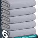 Washable Bed Pads 36" x 52" - 6 Pack, Grey, Waterproof Bed Pads for Incontinence, Bed Wetting Pads for Bed, Sofa, Floor, Resuable Underpads for Adults, Seniors, Pet