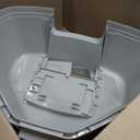 IRIS USA Cat Litter Box - Enclosed Corner Litter Box with Scoop, Hooded Litter Tray for Corners, Space-Saving Covered Litter Box, Odor Defensive, Gray