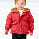 BFUSTYLE Baby Coat 6-12M Winter Clothes Toddler Boy Girl Jacket Infant Fleece Outerwear With Hood
