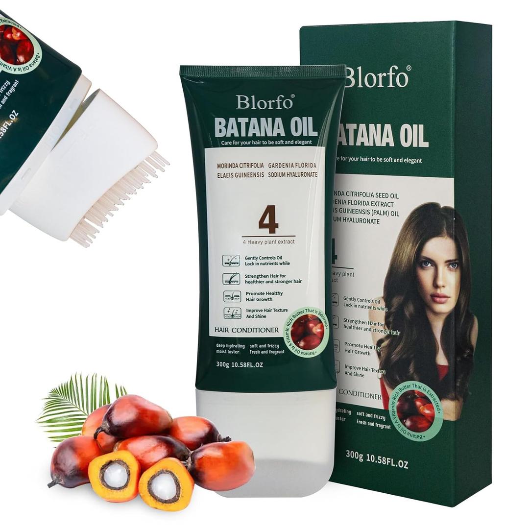 Batana Oil for Hair Growth  100% Pure Organic & Raw Batana  Promotes Thicker, Stronger Hair, Helps Prevent Hair Loss  Natural for Men & Women  10.58 oz