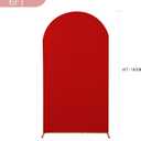 Peomeise 6FT Christmas Wedding Arch CoverRed Arch Backdrop Cover Stretchy Spandex Backdrop Stand Covers for Birthday Party Ceremony Banquet Decor(72" L x 31.2" W)