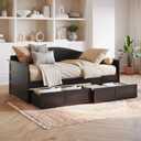 AFI, Acadia Twin Wood Daybed with 2 Storage Drawers, Espresso