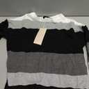 Dokotoo Womens Sweaters Striped Fall Winter Outfits 2025 Crewneck Drawstring Color Block Fashion Clothing (Small, Gray)