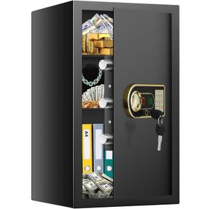 21.65 Height Safe Box, 4.0 Cu ft Large Fireproof Safe for Home, Digital Security Home Safes with Combination and Key, 2 Removable Shelves, Anti-Theft Safes for Document Money Valuables