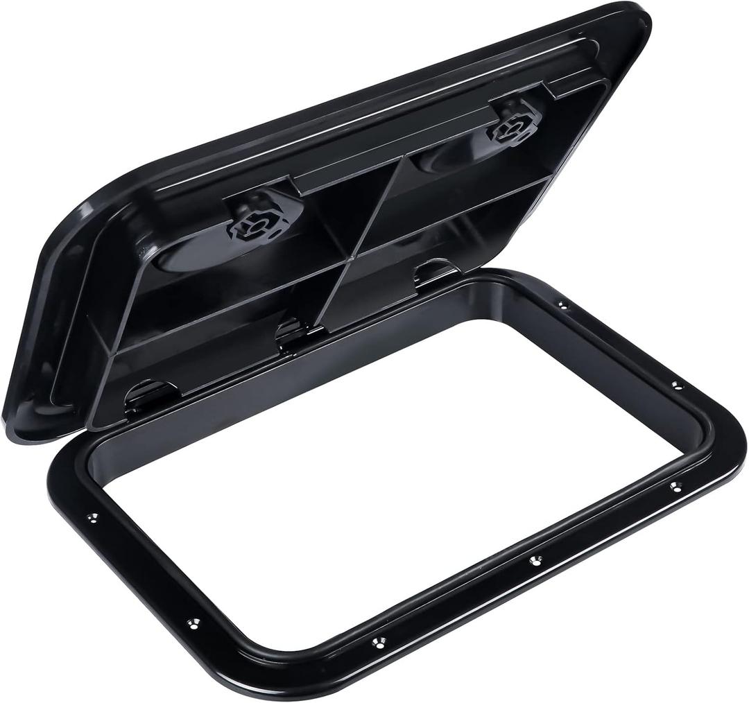 smartmarine Marine Deck Access Hatch 17.312.4 Black Rectangle Boat Hatch & Lid,Boat Deck Hatch Lids