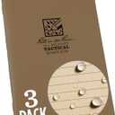 Rite in the Rain Weatherproof Leader Book, 4.625 x 7, Tactical Tan Stapled Notebook, Universal Pattern with Army Reference Material (No. 980T-LITE)