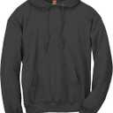 Hanes EcoSmart Hoodie, Midweight Fleece, Pullover Hooded Sweatshirt for Men (Gray, M)