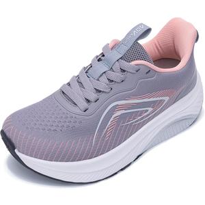 QAUPPE Wide Toe Box Shoes Women Arch Support Walking Sneakers Tennis Sneakers Orthotic Plantar Fasciitis Shoes US 8