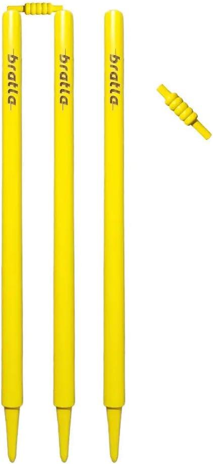 Cricket wickets with bails - Cricket Stumps Made of Wood, Set of 3 Stumps for Cricket with 2 bails, T20 Cricket Wicket, Cricket Stumps