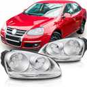ISHARINGAUTOPARTS Headlights Assembly Compatible With 2005 2006 2007 2008 2009 2010 Volkswagen Jetta & 2006-2009 Volkswagen GTI/Rabbit Right+Left