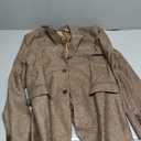Men's Tweed Blazer Casual Herringbone Premium Two-Button Slim-Fit Dress Suit Jacket Business Sport Coat (14Y Brown)