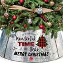 Christmas Tree Collar, Xmas Metal Tree Collar 29 Inch Diameter Base, Christmas Large Tree Collar for Pencil Tree, Xmas Decorations, 29.5 inches base