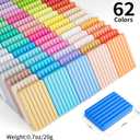 Polymer Clay 62 Colors, Modeling Clay for Kids, Non-Sticky Oven Bake Clay with Sculpting Tools and Accessories, Halloween Christmas Gift for Children and Artists