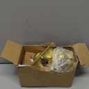 Goldenwarm Gold Door Knob Interior, Heavy Duty Brushed Gold Interior Door Knobs for Bedroom Bathroom, Round Privacy Door Knob, Zinc-Alloy Rectangle Rosette Indoor Doorknob (1 Pack)