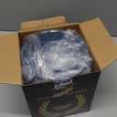 HOTEC BPA Free Unbreakable Wheat Straw Cereal Bowls - Microwave & Dishwasher Safe Soup and Salad Bowls, Set of 8, 26oz, Classic Blue