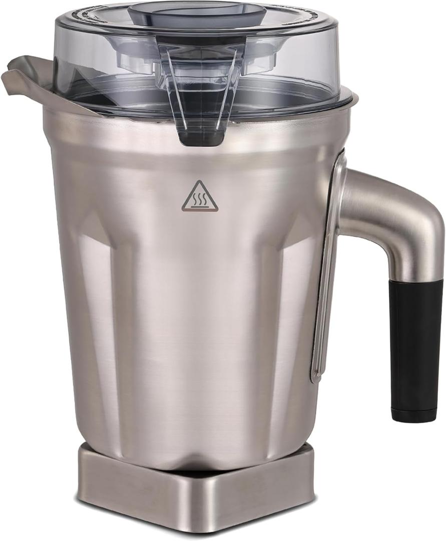 Stainless Steel Container 64oz Compatible with 5200 5000 E310 Vm0102 Vm0103 Vm0197 Classic/Commercial Series Blender, 64oz Stainless Steel Blender Pitcher jar cup 