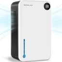 Dehumidifier for Home, 2.4L, Dehumidifier for Bathroom, 800m2, Dehumidifier for Bedroom, Self-Draining, Small Dehumidifier for Basement with Stop