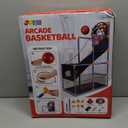 JOYIN Arcade Basketball Game Set with 4 Balls and Hoop for Kids 3 to 12 Years Old Indoor Outdoor Sport Play - Easy Set Up - Air Pump Included - Ideal for Competition