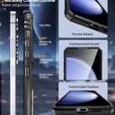 Case for Galaxy S23 FE with 360 Spin Stand [Magnetic Ring Stand] [Sliding Camera Cover] Military Grade Lens Protection Case for Samsung S23 FE 6.4", Black