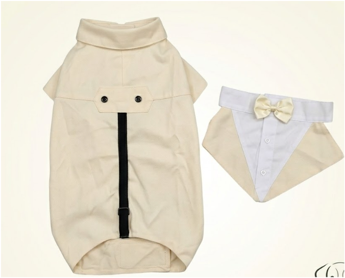 2XLFormal Dog Tuxedo Vest 